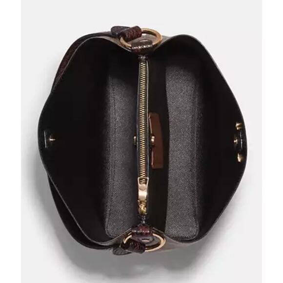 Coach X Jean Michel Basquiat Town Bucket Bag In Signature Canvas Brown Purse New - Picture 2 of 15